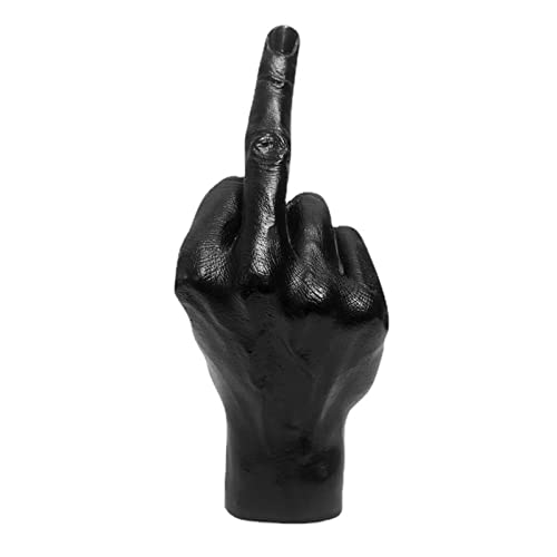 Polyresin Hand Gesture Desk Statues, Finger Sculpture Decor Resin Finger Statue Sculpture Hand Sculpture For Home Office Desk Decoration(Black) #TOP9