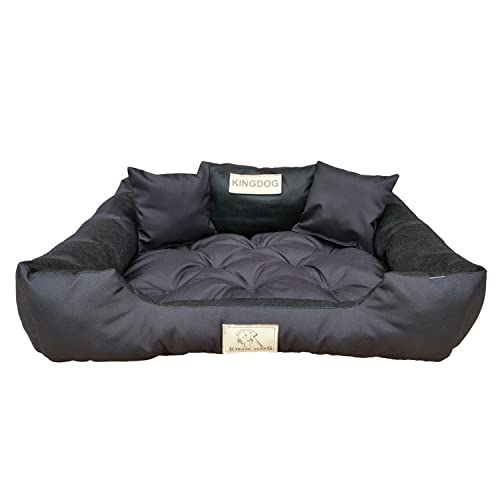 Kingdog Hundebett 75x65 cm personalisiert wasserdicht schwarz