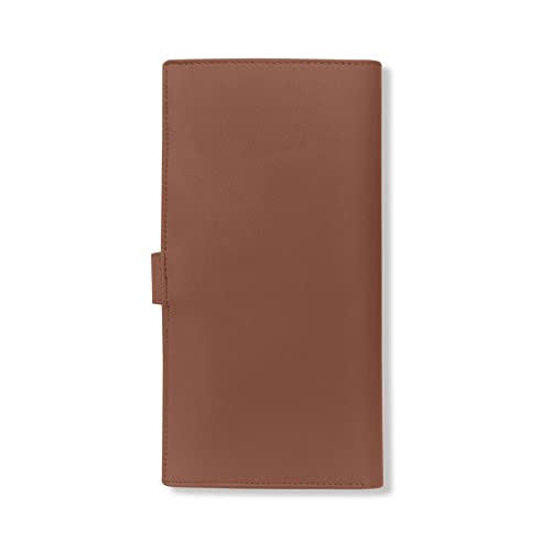 Image of KARA Tan Unisex Genuine Leather Passport Holder - Travel Friendly Passport Wallet with 8 Card Holder Slot