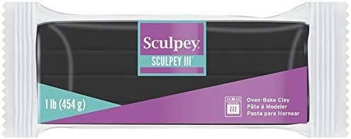 Sculpey III Polymer Clay, 1-Pound, Black, 1/pkg