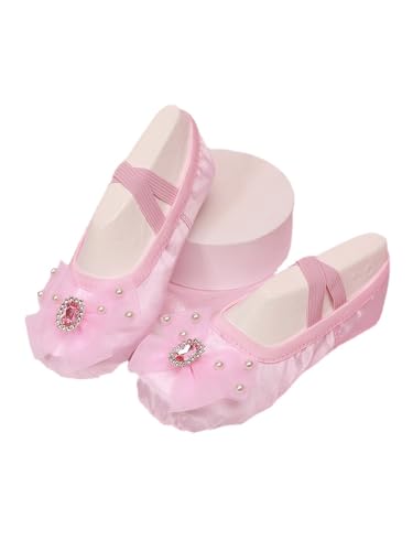 Anneken Ballet Shoes for Girls Dance Practice Slippers Split Soft Leather Flat Sole Yoga Gymnastics Shoes