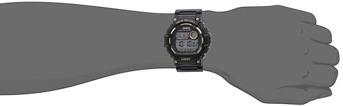 Casio Men's Mud Resistant Stainless Steel Quartz Watch with Resin Strap, Black, 27.6 (Model: TRT-110H-1A2VCF)