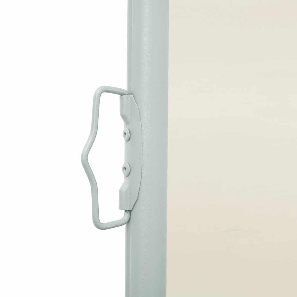vidaXL Auvent Latéral Rétractable de Patio Store Latéral Brise-Vue Abri Soleil Jardin Terrasse Balcon Exterieur Résistant aux UV 100x500 cm Crème