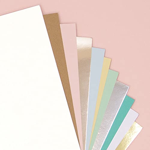 Craftelier Packung mit 25 doppelseitigen Kartons, ideales Material für Kartenwaren, Scrapbooking und Bastelarbeiten, Grammatur 250 g/m², Größe 30,5 x 30,5 cm, Weiß