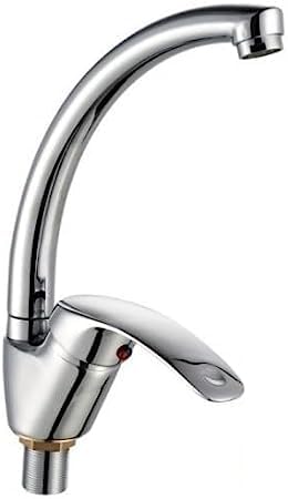 Faucet for Kitchen Sink & Bathroom Wash Basin Mixer Lion with Rotating Spout Lever & Single Hole in Chrome Finish