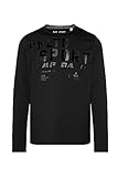 camp david laatzen Ausschnitt: Rundhals Camp David Herren Langarmshirt mit Flock- und Folienprint
