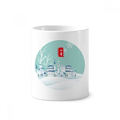 Brosse à dents pen holder céramique Neige tasse blanche
