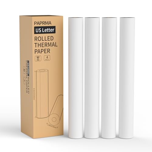 Papel térmico de 8.5 x 11 pulgadas evita atascos en impresora Gloryang PD-A4