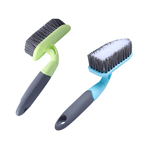 Beetoo Cepillo de fregar, 2 cepillos de fregar con asa, cepillo de fregar para limpiar con mango largo, cepillos de fregar para limpieza, uso multiescena para cepillo de cocina o cepillo de alfombras