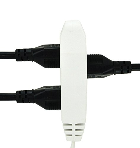 Uninex Ec1608Aul Flat Angle Plug Extension Cord With 3-Outlet, 3-Prong, 8-Foot, 1-Pack #TOP2