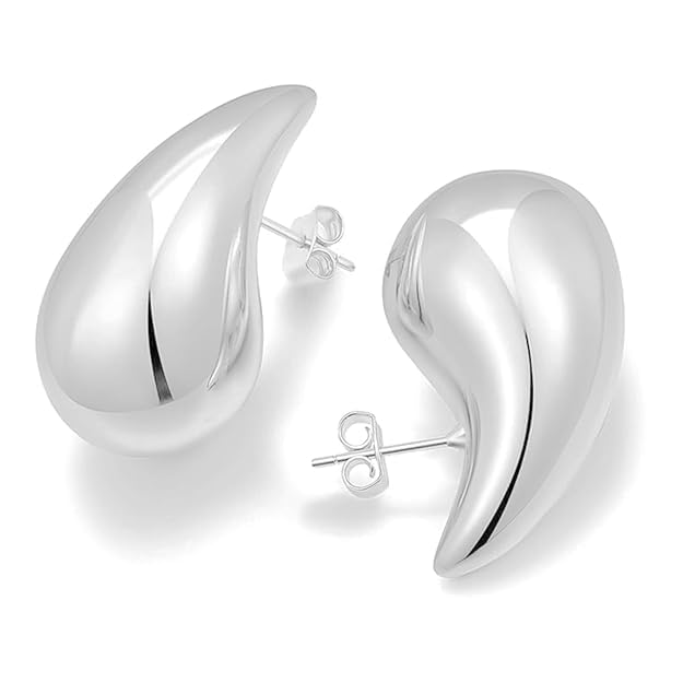 See full amazon price history chart for VIEN Chunky Silver Hoop Earrings Tear Drop Statement Trendy Big Thick Lightweight Waterdrop with Hypoallergenic Fashion Jewelry for Women Girls VIEN Chunky Silver Hoop Earrings Tear Drop Statement Trendy Big Thick Lightweight Waterdrop with Hypoallergenic Fashion Jewelry for Women Girls (B0D9W1KGJ3) Amazon Price History, Amazon Price Tracker