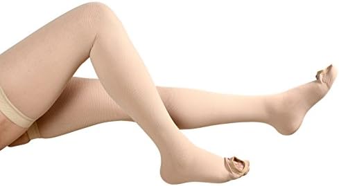 Instead Ontex Cotton Anti Embolism Stockings Thigh Length For Dvt Prophylaxis (Beige, Large)