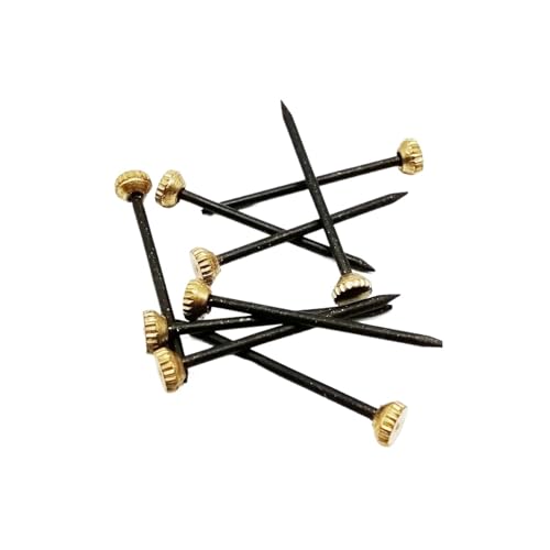 Image of Idomin 25pcs Black Steel Brass Cap Nail For Hanging Picture Photo Oil Painting Frame Mirror Clock Hook Hanger Hard Wood Solid Wall(1.3x25mm)