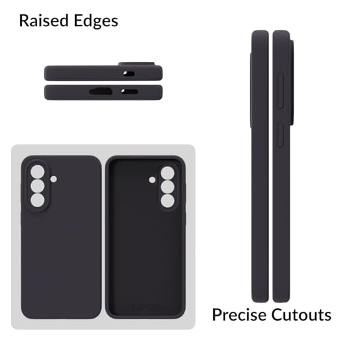 Image of SPRIG Compatible with Samsung Galaxy A57 Premium SilkTone (Liquid Silicone) Back Cover Drop Tested Shock Proof Mobile Case for Men, Women, Boys and Girls with Camera Protection (Charcoal Grey)