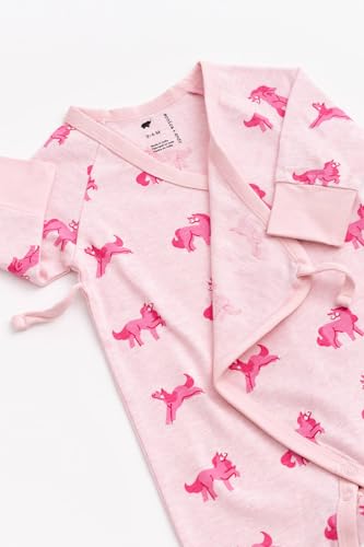 Image of monica + andy Kimono Tie Long Sleeve One Piece, 100% Organic Baby Clothes for Girls & Boys, Preemie, Newborn & Infant