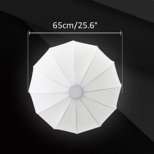 Moniss Softbox de fotografia com lanterna dobrável CS-65D 65 cm de diâmetro com suporte Bowens Insta