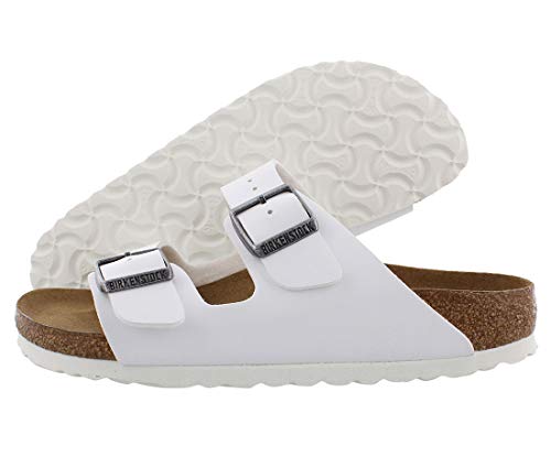 Image of Birkenstock Arizona Narrow Unisex Shoes Size 7, Color: Cloud White /Arctic White /White