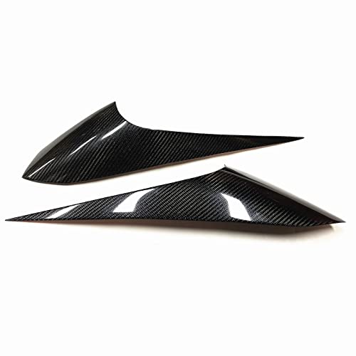 Enjoliveurs de phares avant en fibre de carbone véritable au tressage ultra précis