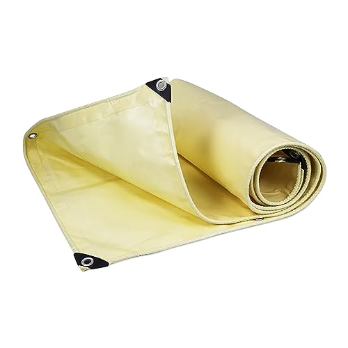 Beige Heavy Duty Waterproof Tarp with Grommets for Garden