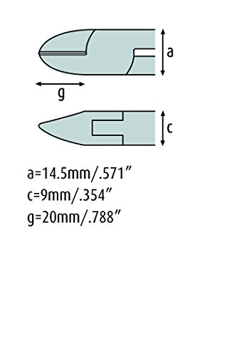 Alicate de corte diagonal Schmitz ESD 3311 HS 22 de 140mm con cabeza ovalada 4