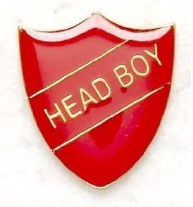 HEAD BOY SHIELD BADGE RED SB017R