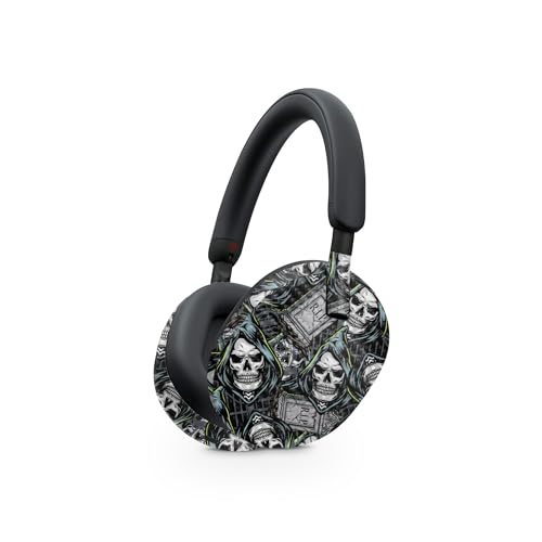 Image of MightySkins Carbon Fiber Skin Compatible with Sony WH-1000XM5 Headphones - Wall of Death | Protective, Durable, and Unique Vinyl Decal wrap Cover | Easy to Apply, Remove, and Change Styles