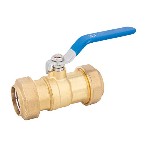 Válvula de bola de latón para tubería de polietileno, diseño de alta calidad, sistema Rac-GE, mecanismo de cierre ligero ideal para la industria, la industria y el hogar, 1