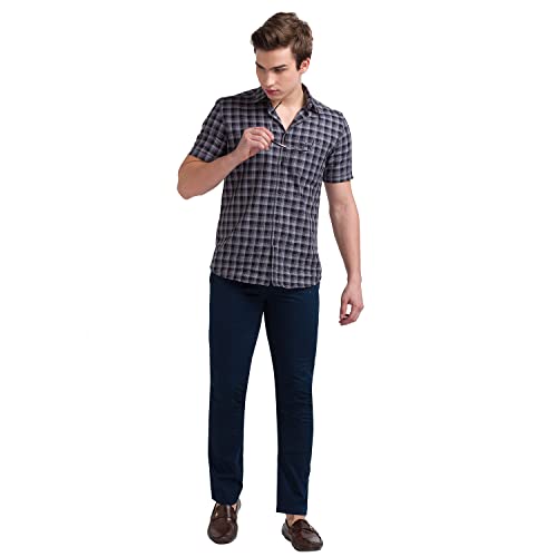 Image of Parx Cotton Dark Green Casual Trouser for Men