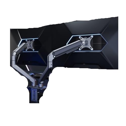 Support pour écrans doubles réglable en hauteur coloris gris météorite E350dualscreen