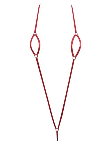 SiiRoh Une Pièce Maillot De Bain Ouvert érotique Femme Micro Bikini Body à Bretelles Spaghetti Monokini Rouge Taille Unique