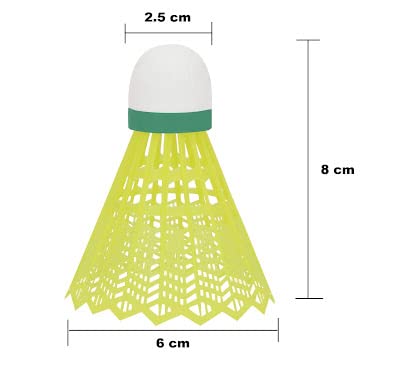 Mahi Enterprise Badminton Nylon Shuttlecock with Heavy Cork with Excellent Flite, Kids Beginner's Practice Shuttle Cocks Set of 6 Piece 3