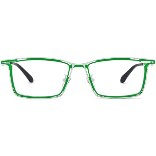Image of FONEX Pure Titanium Glasses Frame Men Square Magnet Clip On Eyeglasses with Polarized Lens