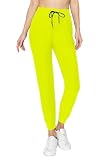 ALWAYS Super Soft, Stretchy Drawstring Women's Joggers with Pockets - Tapered Cuff Casual Joggers for Women, Ideal for Daily Wear Neon Lime M