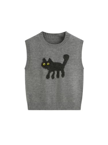 Image of CIDER Women's Sweater Vest Knit Sleeveless Pear Cute Graphic Tank Top