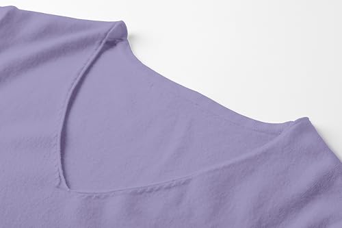 Image of SANGTREE Women's Short Sleeve Sweaters V Neck Casual Knit Pullover Tops | Perfect as a lightweight sweater for spring /summer or as a layering piece. Ideal for office, daily, holiday, home etc