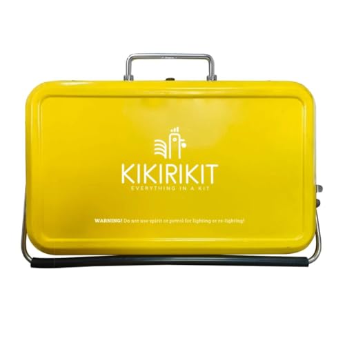 Miniatura 4 de Kikirikit - Barbacoa Carbón - Barbacoa Portátil Carbón- Barbacoa Plegable - Kit Barbacoa - Accesorios Camper- Regalo Original - Regalos Para Padres Amarillo, Basic Kit