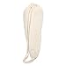 DALIX Canvas Drawstring Bag String Backpack Gym Mens Womens Natural Beige 2 Pack