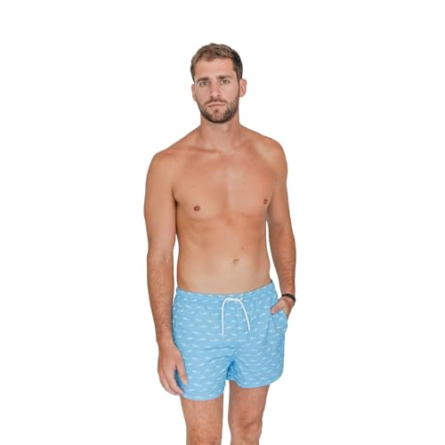 BERMIES Men’s Short Swim Trunks with Compression Liner - 4” Inseam, Quick-Dry, 4-Way Stretch, UPF 50+, Eco-Friendly Fabric4