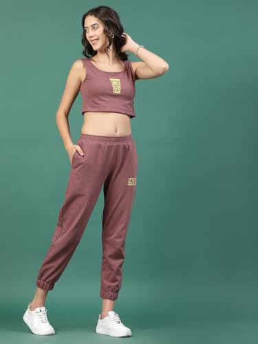 Image of Rigo Cotton Co-ord Set for Women | Round Neck, Slim Fit Tracksuit Co-ords Set for Women | Stylish Dresses for Women | Casual Wear, Beach Wear, Vacation Wear Outfit for Women