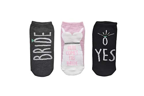 Everything Legwear Sock House Co. Bride Socks - Pom Poms, Bride, Here Comes the Bride, Tribe - Fits Ladies Shoe Size 4-102