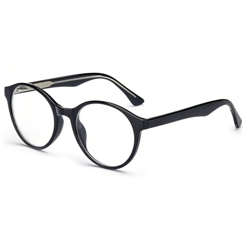 Image of ANRRI Retro Round Blue Light Blocking Glasses Women Men Computer Eyeglasses Anti Blue Light Glasses Anti Eyestrain for Gaming