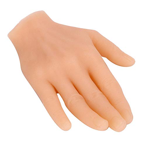 Dezelfde grootte verhouding menselijke hand, volwassen mannenhand tattoo artiesten praktijk hand siliconen hand, voor artiesten kunstenaars hand schimmel soortgelijke(Right hand)