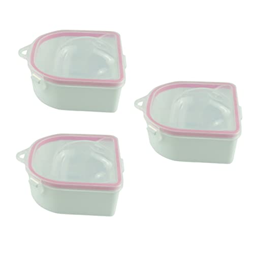Gogogmee Soak off Bowl Set 3pcs Nail Soaking Bowl Warm Oil Nail Art Cuticle Softener Hand Soak Tray
