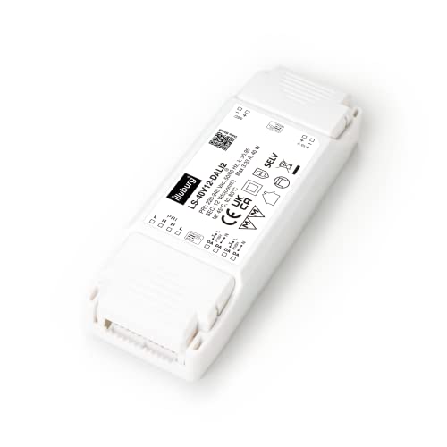illuburg Transformador LED 12V 40W Regulable DALI PUSH 0-10V Sin Parpadeo LED Alimentador Fuente de Alimentación Cover