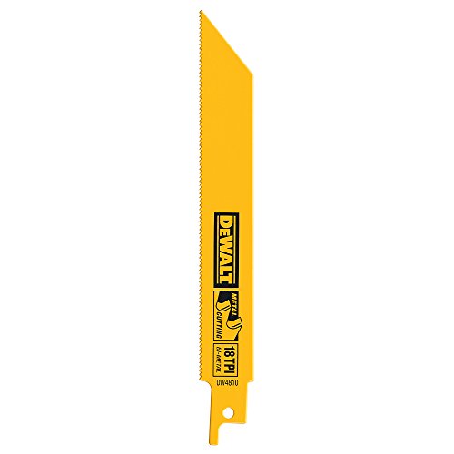DEWALT Straight Back Reciprocating Saw Blades 4-Inch 18 TPI 5-Pack (DW4810)