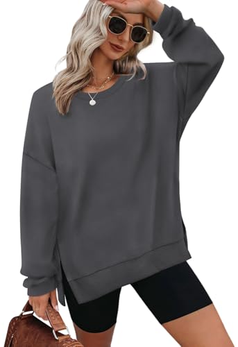 Image of XIEERDUO Womens Oversized Sweatshirts Pullover Casual Crewneck Long Sleeve Tops Comfy
