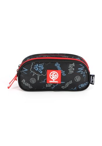 Luxcel Bolsa Escolar 2 Compartimentos Infantil Enaldinho Youtuber (Preto 25)