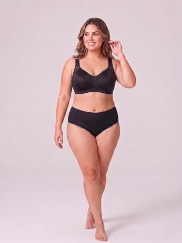 Image of Women's Full Coverage Lightly Padded Bra | Mesh Panel Everyday Comfort Bra | Broad Support Straps | Breathable Soft Fabric Adjustable Straps