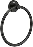 GROHE 403652431 Essentials 8' Towel Ring, Matte Black