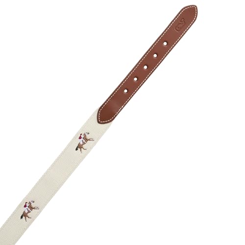 vineyard vines mens Kentucky Derby - Embroidered Canvas Club Belt- Horse3